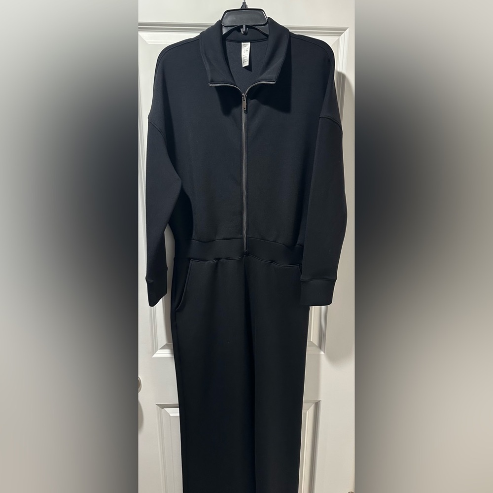 Spanx Air Essentials black long-sleeve jumpsuit size L